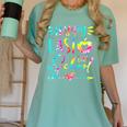Tie Dye Happy Last Day Of School Graduation Teacher Student Women's Comfort Colors T-Shirt Chalky Mint