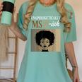 Unapologetically MSW-Ish Student Graduation Afro Women's Comfort Colors T-Shirt Chalky Mint