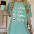 Women Lawyer Attorney Law School Graduation Lawyer Women's Comfort Colors T-Shirt Chalky Mint
