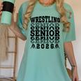 Wrestling Senior 2026 Graduation Women's Comfort Colors T-Shirt Chalky Mint