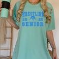 Wrestling Senior Night Wrestling Senior 2025 Graduation 44 Women's Comfort Colors T-Shirt Chalky Mint