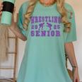 Wrestling Senior Night Wrestling Senior 2025 Graduation 49 Women's Comfort Colors T-Shirt Chalky Mint