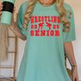 Wrestling Senior Night Wrestling Senior 2025 Graduation 7 Women's Comfort Colors T-Shirt Chalky Mint