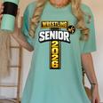 Wrestling Senior Night Senior 2026 Faith Cross Graduation Women's Comfort Colors T-Shirt Chalky Mint