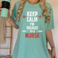 Xmas Nurse Graduation Keep Calm I'm Almost A Nurse Women's Comfort Colors T-Shirt Chalky Mint