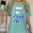 Zeta Phi Beta Doctor Graduation Zeta Phi Beta HBCU Doctor Women's Comfort Colors T-Shirt Chalky Mint