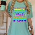 80's Girls Just Wanna Have Fun Nostalgia 1980s Style Premium Tri-Blend Women's Comfort Colors T-Shirt Violet