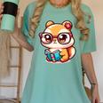 Adorable Book Lover Chipmunk With Reading Glasses Cute Premium Women's Comfort Colors T-Shirt Violet Adorable Book Lover Chipmunk With Reading Glasses Cute Premium Women's Comfort Colors T-Shirt Violet