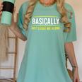 Basically Just Leave Me Alone Introvert Sarcasm Women's Comfort Colors T-Shirt Violet