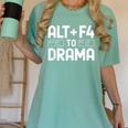 Alt F4 To Drama Gaming Introvert Tech Humor Women's Comfort Colors T-Shirt Violet