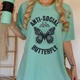 Anti-Social Butterfly Awkward Introvert Homebody Humor Women's Comfort Colors T-Shirt Violet