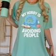 Anti-Social Club Homebody Introvert Hibernate Hermit Shyness Women's Comfort Colors T-Shirt Violet
