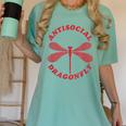 Antisocial Dragonfly Introvert Humor Nature Insect Graphic Women's Comfort Colors T-Shirt Violet Antisocial Dragonfly Introvert Humor Nature Insect Graphic Women's Comfort Colors T-Shirt Violet