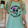 Antisocial Pit Bull Mom Pittie Introvert Dog Lover Pit Bull Raglan Baseball Tee Women's Comfort Colors T-Shirt Violet