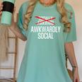 Awkwardly Social Socially Awkward Anxious Introverts Women's Comfort Colors T-Shirt Violet