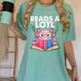 Axolotl Books Readsalotl Reading Bookworm Boys Girls Women's Comfort Colors T-Shirt Violet Axolotl Books Readsalotl Reading Bookworm Boys Girls Women's Comfort Colors T-Shirt Violet