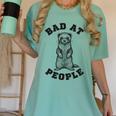 Bad At People Ferret Introvert Saying Slogan Women's Comfort Colors T-Shirt Violet