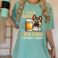 I Like Beer My Dog And Maybe 2 People Introvert Pun Women's Comfort Colors T-Shirt Violet