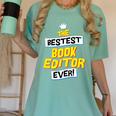 Best Book Editor Job Occupation Premium Tri-Blend Women's Comfort Colors T-Shirt Violet