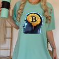 Bitcoin Human Brain Memory Clever Smart Intelligence Women's Comfort Colors T-Shirt Violet
