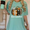 Boo-Kmarked Fall Pumpkin Books Halloween Teacher Teaching Women's Comfort Colors T-Shirt Violet Boo-Kmarked Fall Pumpkin Books Halloween Teacher Teaching Women's Comfort Colors T-Shirt Violet