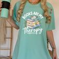 Book Are My Therapy Aesthetic Bookish Reading Women's Comfort Colors T-Shirt Violet