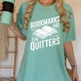 Bookmarks Quote Library Book Reader Women's Comfort Colors T-Shirt Violet