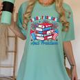 Books Fireworks And Freedom Independence Day Book Lover Women's Comfort Colors T-Shirt Violet
