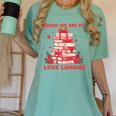 Books Are My Love Language Valentine Book Reading Teacher Women's Comfort Colors T-Shirt Violet