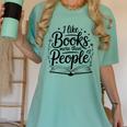 I Like Books More Than People Quote Women's Comfort Colors T-Shirt Violet