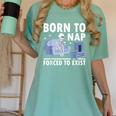 Born To Nap Forced To Exist Lazy Skeleton Couch Introverts Women's Comfort Colors T-Shirt Violet Born To Nap Forced To Exist Lazy Skeleton Couch Introverts Women's Comfort Colors T-Shirt Violet