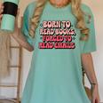 Born To Read Books Forced To Read Emails Groovy Reading Women's Comfort Colors T-Shirt Violet