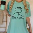 Like A Boss Rage Comic Meme Classic Internet Nostalgia Tee Women's Comfort Colors T-Shirt Violet