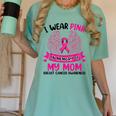 Breast Cancer Wings Shirt I Wear Pink In Memory Of My Mom Women's Comfort Colors T-Shirt Violet Breast Cancer Wings Shirt I Wear Pink In Memory Of My Mom Women's Comfort Colors T-Shirt Violet