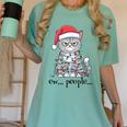 Cat Ew People Adult Humor Introvert Anti-Social Women's Comfort Colors T-Shirt Violet