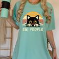 Cat Eww People Introvert Meme Women Men Kids Women's Comfort Colors T-Shirt Violet