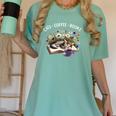 Cats Coffee Books Women's Comfort Colors T-Shirt Violet Cats Coffee Books Women's Comfort Colors T-Shirt Violet
