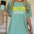 Caution Does Not Play Well With Others Introvert Women's Comfort Colors T-Shirt Violet Caution Does Not Play Well With Others Introvert Women's Comfort Colors T-Shirt Violet