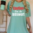 Caution I'm An Introvert Sarcastic Geek Video Gamer Jokes Women's Comfort Colors T-Shirt Violet Caution I'm An Introvert Sarcastic Geek Video Gamer Jokes Women's Comfort Colors T-Shirt Violet