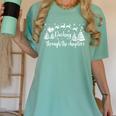 Christmas Book Lover Santa Dashing Through One More Chapter Women's Comfort Colors T-Shirt Violet