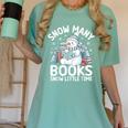 Christmas Reading Snowman So Many Books Men Women Kids Women's Comfort Colors T-Shirt Violet Christmas Reading Snowman So Many Books Men Women Kids Women's Comfort Colors T-Shirt Violet