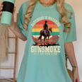 Classic Western Nostalgia Cowboy Sunset Women's Comfort Colors T-Shirt Violet