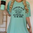 I Closed My Book To Be Here Book Lover Floral Reading Woman Women's Comfort Colors T-Shirt Violet
