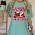 I Closed My Book To Be Here Valentines Book Lover Bookish Women's Comfort Colors T-Shirt Violet