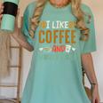 Coffee & Introvert Humor Tee Quote Cute Font Women's Comfort Colors T-Shirt Violet