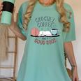 Coffee Crochet Good Book Bookish Yarn Crafter Women's Comfort Colors T-Shirt Violet