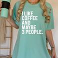 I Like Coffee Introvert Coffee Lovers Sarcastic Humor Women's Comfort Colors T-Shirt Violet
