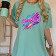 Cowabunga Retro 80s 90s Nostalgia Slang Neon Grunge Art Women's Comfort Colors T-Shirt Violet