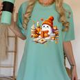 Cute Ghost Reading Book Lovers Halloween Pumpkin Women Girls Women's Comfort Colors T-Shirt Violet