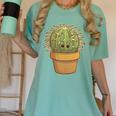 Cute Golden Barrel Cactus Introvert Distressed Women's Comfort Colors T-Shirt Violet Cute Golden Barrel Cactus Introvert Distressed Women's Comfort Colors T-Shirt Violet